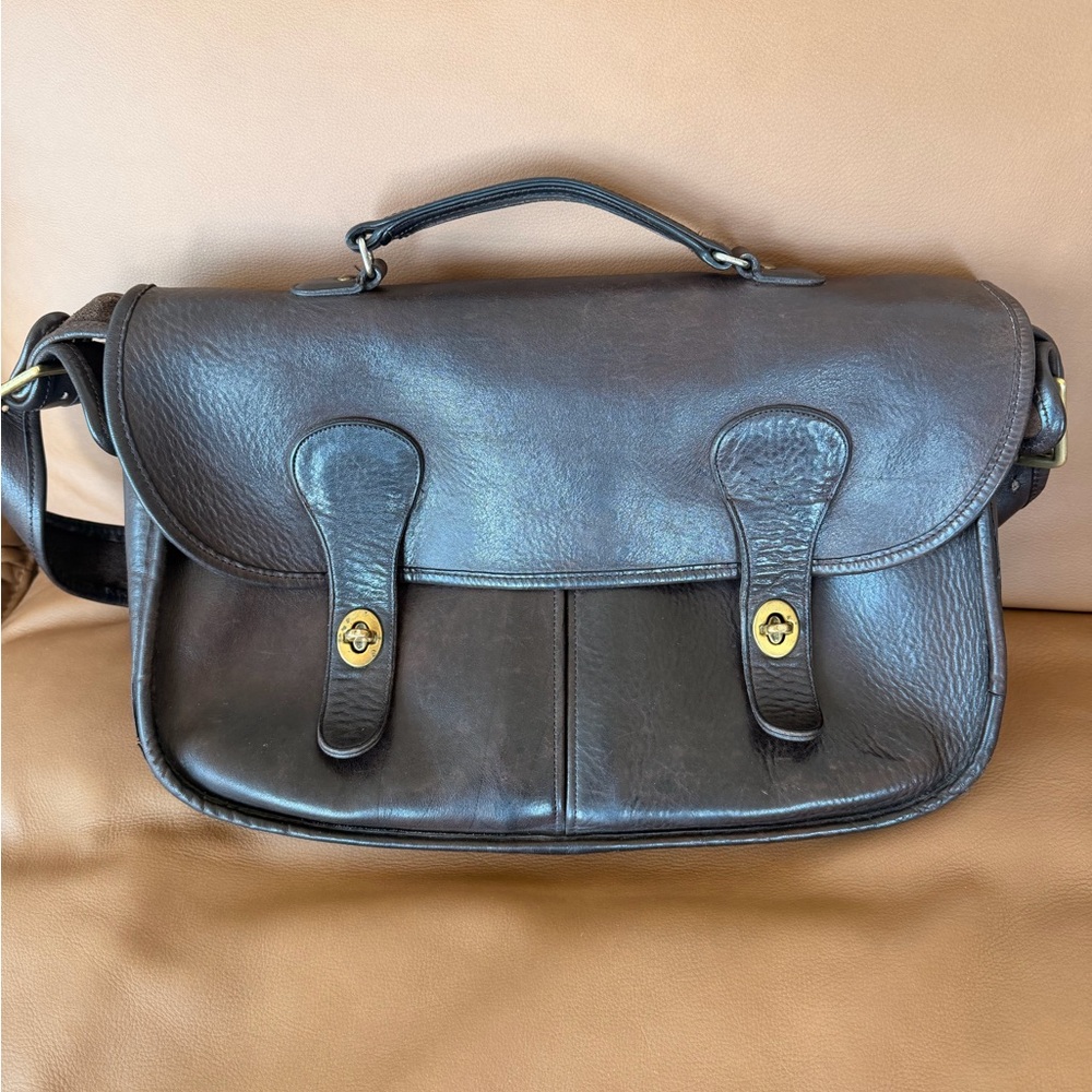 Vintage Coach Leather Messenger Bag